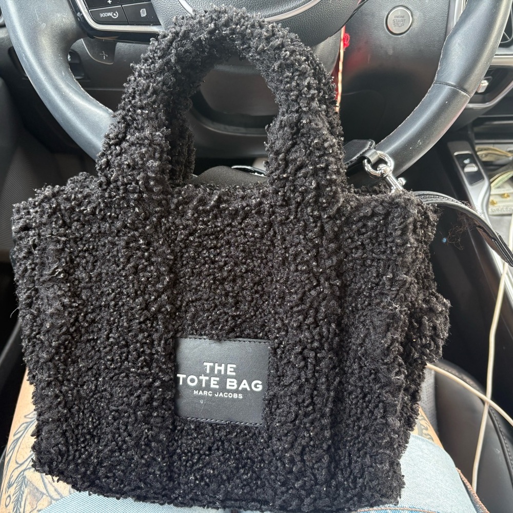 Marc Jacobs Black Sherpa Tote Bag